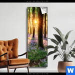Spannbild Bluehender Wald Bei Sonnenaufgang Schmal Produktvorschau mit dem Bild Blühender Wald bei Sonnenaufgang im Format Schmal.