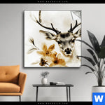 Spannbild Bluetenpracht Trifft Geweih Quadrat Produktvorschau mit dem Bild Blütenpracht trifft Geweih im Format Quadrat.