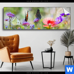 Spannbild Blumenwiese Mit Schmetterlingen Panorama Produktvorschau mit dem Bild Blumenwiese mit Schmetterlingen im Format Panorama.