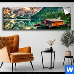 Spannbild Bootshuette Panorama Produktvorschau mit dem Bild Bootshütte im Format Panorama.