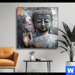 Spannbild Buddha Kosmische Gelassenheit Quadrat Produktvorschau mit dem Bild Buddha - Kosmische Gelassenheit im Format Quadrat.