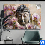 Spannbild Buddha Orchideen Querformat Produktvorschau mit dem Bild Buddha & Orchideen im Format Querformat.