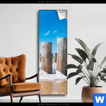 Spannbild Buhnen In Wellen Am Strand Schmal Produktvorschau mit dem Bild Buhnen in Wellen am Strand im Format Schmal.