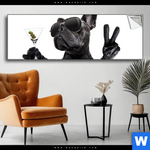 Spannbild Bulldogge Mit Martini Panorama Produktvorschau mit dem Bild Bulldogge mit Martini im Format Panorama.