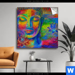 Spannbild Bunter Buddha No 2 Quadrat Produktvorschau mit dem Bild Bunter Buddha No.2 im Format Quadrat.