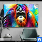 Spannbild Bunter Orang Utan Querformat Produktvorschau mit dem Bild Bunter Orang-Utan im Format Querformat.