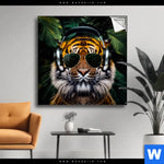 Spannbild Cooler Tiger Quadrat Produktvorschau mit dem Bild Cooler Tiger im Format Quadrat.