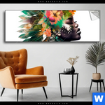 Spannbild Doppelbelichtung Portraet Einer Afrikanischen Frau Panorama Produktvorschau mit dem Bild Doppelbelichtung Porträt einer afrikanischen Frau im Format Panorama.