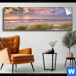 Spannbild Duenen Am Nordseestrand Panorama Produktvorschau mit dem Bild Dünen am Nordseestrand im Format Panorama.