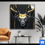 Spannbild Edler Hirsch In Fokus Quadrat Produktvorschau mit dem Bild Edler Hirsch in Fokus im Format Quadrat.