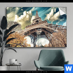 Spannbild Eifelturm In Paris Querformat Produktvorschau mit dem Bild Eifelturm in Paris im Format Querformat.