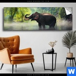 Spannbild Elefant Im Wasser Panorama Produktvorschau mit dem Bild Elefant im Wasser im Format Panorama.