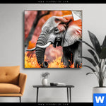 Spannbild Elefant Savannenzauber In Afrika Quadrat Produktvorschau mit dem Bild Elefant - Savannenzauber in Afrika im Format Quadrat.