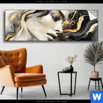 Spannbild Elegantes Gold Schwarzes Portraet Panorama Produktvorschau mit dem Bild Elegantes gold-schwarzes Porträt im Format Panorama.