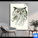 Spannbild Eule Wald No 1 Hochformat Produktvorschau mit dem Bild Eule & Wald No.1 im Format Hochformat.