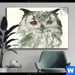 Spannbild Eule Wald No 1 Querformat Produktvorschau mit dem Bild Eule & Wald No.1 im Format Querformat.