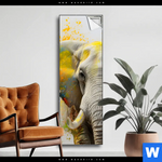 Spannbild Farbenexplosion Mit Elefant Schmal Produktvorschau mit dem Bild Farbenexplosion mit Elefant im Format Schmal.