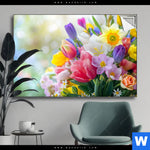 Spannbild Farbenfrohe Fruehlingsblueten Querformat Produktvorschau mit dem Bild Farbenfrohe Frühlingsblüten im Format Querformat.