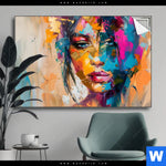 Spannbild Farbexplosion Portraet Lola Querformat Produktvorschau mit dem Bild Farbexplosion - Porträt Lola im Format Querformat.