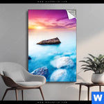 Spannbild Felsen Im Meer Hochformat Produktvorschau mit dem Bild Felsen im Meer im Format Hochformat.