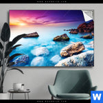 Spannbild Felsen Im Meer Querformat Produktvorschau mit dem Bild Felsen im Meer im Format Querformat.