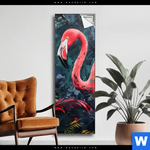 Spannbild Flamingo Dschungel Eleganz Schmal Produktvorschau mit dem Bild Flamingo - Dschungel Eleganz im Format Schmal.