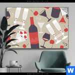 Spannbild Flaschen Glaeser No 2 Querformat Produktvorschau mit dem Bild Flaschen & Gläser No. 2 im Format Querformat.