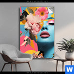 Spannbild Florales Frauenportraet Erika Hochformat Produktvorschau mit dem Bild Florales Frauenporträt - Erika im Format Hochformat.