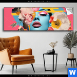 Spannbild Florales Frauenportraet Erika Panorama Produktvorschau mit dem Bild Florales Frauenporträt - Erika im Format Panorama.