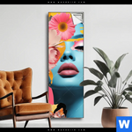 Spannbild Florales Frauenportraet Erika Schmal Produktvorschau mit dem Bild Florales Frauenporträt - Erika im Format Schmal.