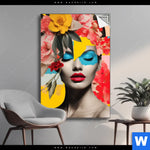 Spannbild Florales Frauenportraet Fiona Hochformat Produktvorschau mit dem Bild Florales Frauenporträt - Fiona im Format Hochformat.