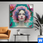 Spannbild Florales Frauenportraet Miona Quadrat Produktvorschau mit dem Bild Florales Frauenporträt - Miona im Format Quadrat.