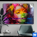 Spannbild Florales Frauenportraet Rosalie Querformat Produktvorschau mit dem Bild Florales Frauenporträt - Rosalie im Format Querformat.