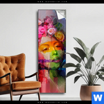 Spannbild Florales Frauenportraet Rosalie Schmal Produktvorschau mit dem Bild Florales Frauenporträt - Rosalie im Format Schmal.