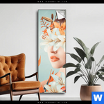 Spannbild Florales Frauenportraet Viola Schmal Produktvorschau mit dem Bild Florales Frauenporträt - Viola im Format Schmal.