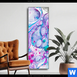 Spannbild Fluid Art Bubbless Aquamarin Schmal Produktvorschau mit dem Bild Fluid Art - Bubbless Aquamarin im Format Schmal.