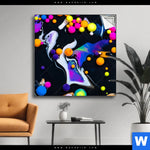 Spannbild Fluid Art Bubbless Neon Quadrat Produktvorschau mit dem Bild Fluid Art - Bubbless Neon im Format Quadrat.