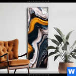 Spannbild Fluid Art Goldrausch Schmal Produktvorschau mit dem Bild Fluid Art Goldrausch im Format Schmal.