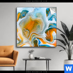 Spannbild Fluid Art Lagune Quadrat Produktvorschau mit dem Bild Fluid Art Lagune im Format Quadrat.