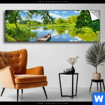 Spannbild Flusslandschaft Panorama Produktvorschau mit dem Bild Flusslandschaft im Format Panorama.