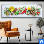Spannbild Frische Kraeuter Gewuerze Panorama Produktvorschau mit dem Bild Frische Kräuter & Gewürze im Format Panorama.
