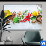 Spannbild Frische Kraeuter Gewuerze Querformat Produktvorschau mit dem Bild Frische Kräuter & Gewürze im Format Querformat.