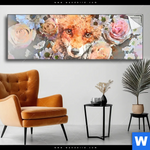 Spannbild Fuchs Blumen Panorama Produktvorschau mit dem Bild Fuchs & Blumen im Format Panorama.