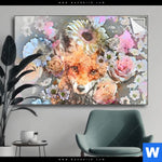 Spannbild Fuchs Blumen Querformat Produktvorschau mit dem Bild Fuchs & Blumen im Format Querformat.