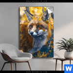 Spannbild Fuchs Im Blaetterwald Hochformat Produktvorschau mit dem Bild Fuchs im Blätterwald im Format Hochformat.