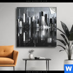 Spannbild Futuristische Skyline Quadrat Produktvorschau mit dem Bild Futuristische Skyline im Format Quadrat.