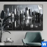 Spannbild Futuristische Skyline Querformat Produktvorschau mit dem Bild Futuristische Skyline im Format Querformat.