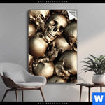 Spannbild Goldene Schaedel Hochformat Produktvorschau mit dem Bild Goldene Schädel im Format Hochformat.