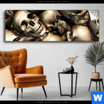 Spannbild Goldene Schaedel Panorama Produktvorschau mit dem Bild Goldene Schädel im Format Panorama.