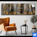 Spannbild Goldene Skyline Vision Panorama Produktvorschau mit dem Bild Goldene Skyline Vision im Format Panorama.